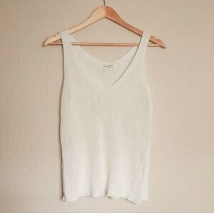 Vici White Knit Tank Top